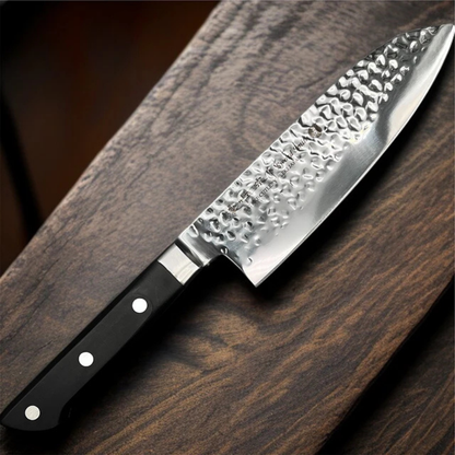 Cuchillo Santoku Hammered 7" Satake (807-913) Cuchillo Japonés Profesional