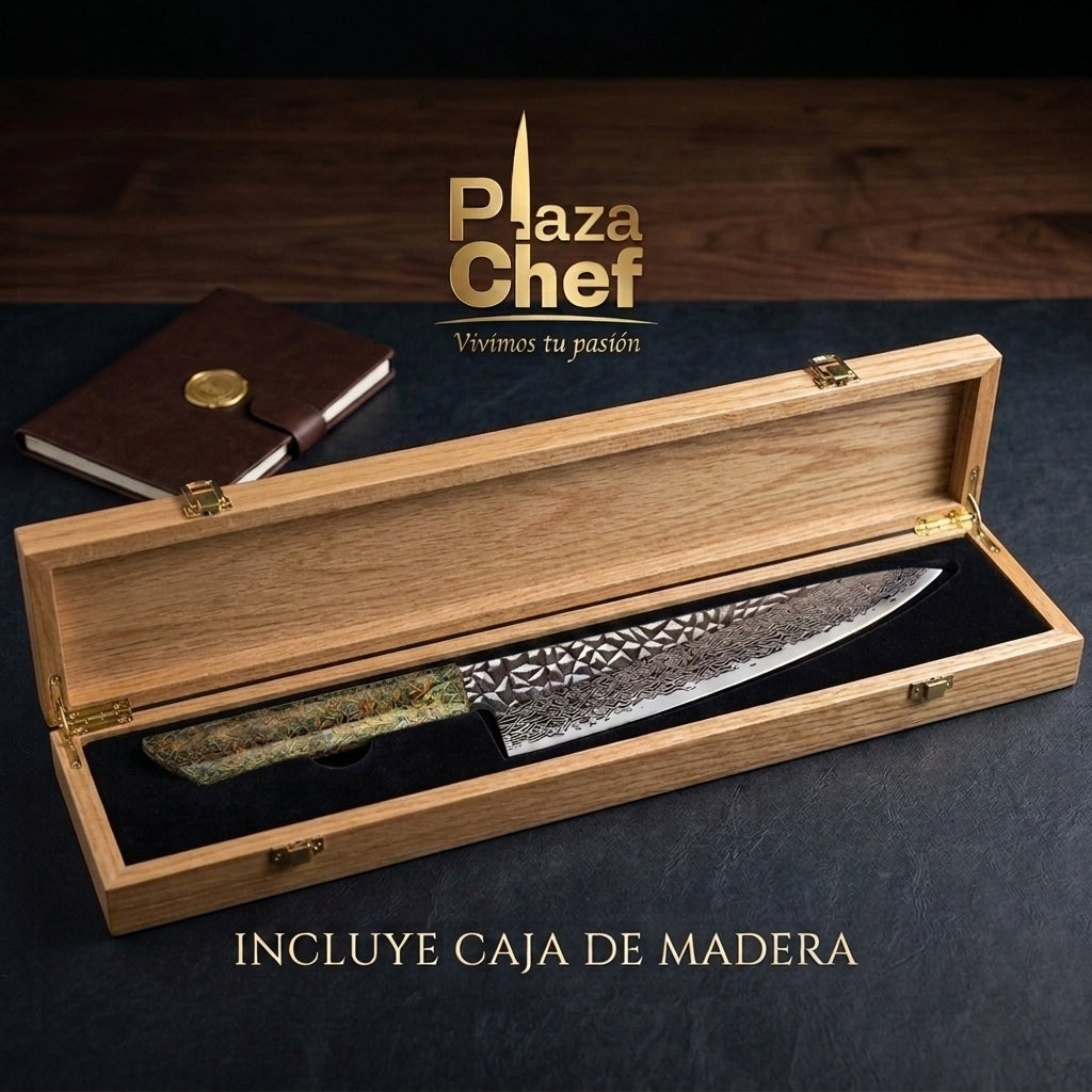 Cuchillo Gyuto 8" Damasco, Alto Carbono (DMS-137-A4)