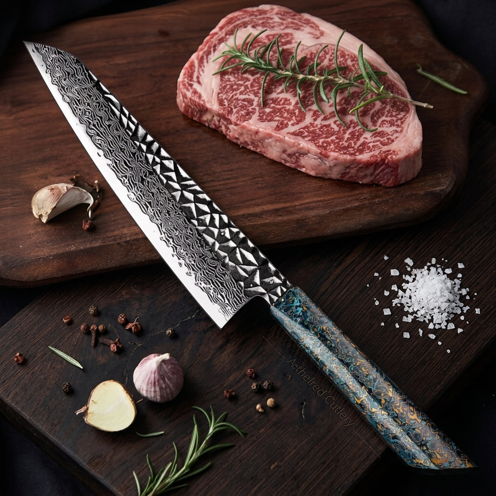 Cuchillo Gyuto 8" Damasco, Alto Carbono (DMS-137-A1)