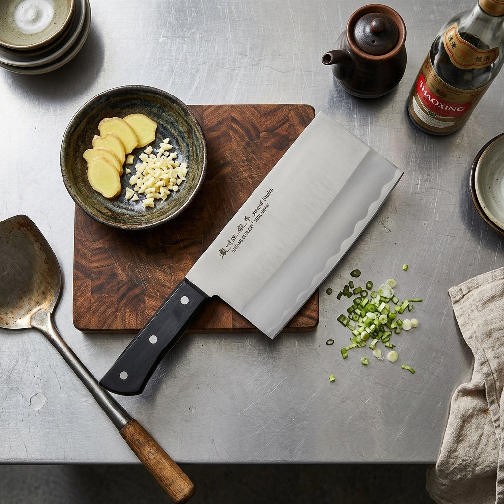 Cuchillo Machete Verdulero estilo Chino, Satake (803-670) Cuchillo Japonés Profesional