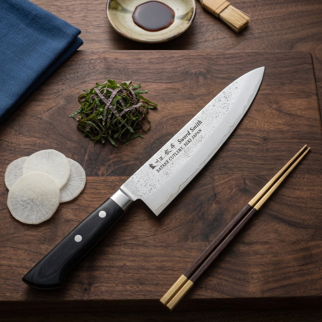 Cuchillo Nashiji Santoku Satake (803-311) Cuchillo Profesional Japonés