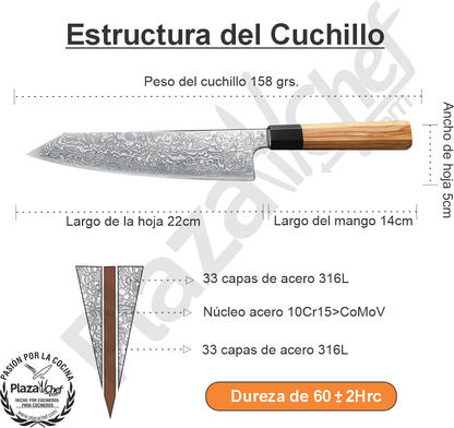 Kiritzuke 8.5" Alto Carbono (PM80-QF)
