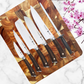 Set de Cuchillos 3 Claveles Sakura - 6 Piezas con Nakiri