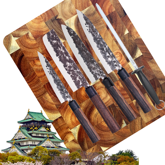 Set de Cuchillos Profesionales 3 Claveles Osaka - 5 Piezas