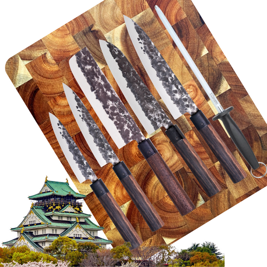 Set de Cuchillos Profesionales 3 Claveles Osaka - 6 Piezas