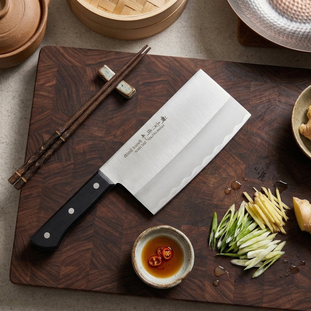 Cuchillo Machete Verdulero estilo Chino, Satake (803-670) Cuchillo Japonés Profesional