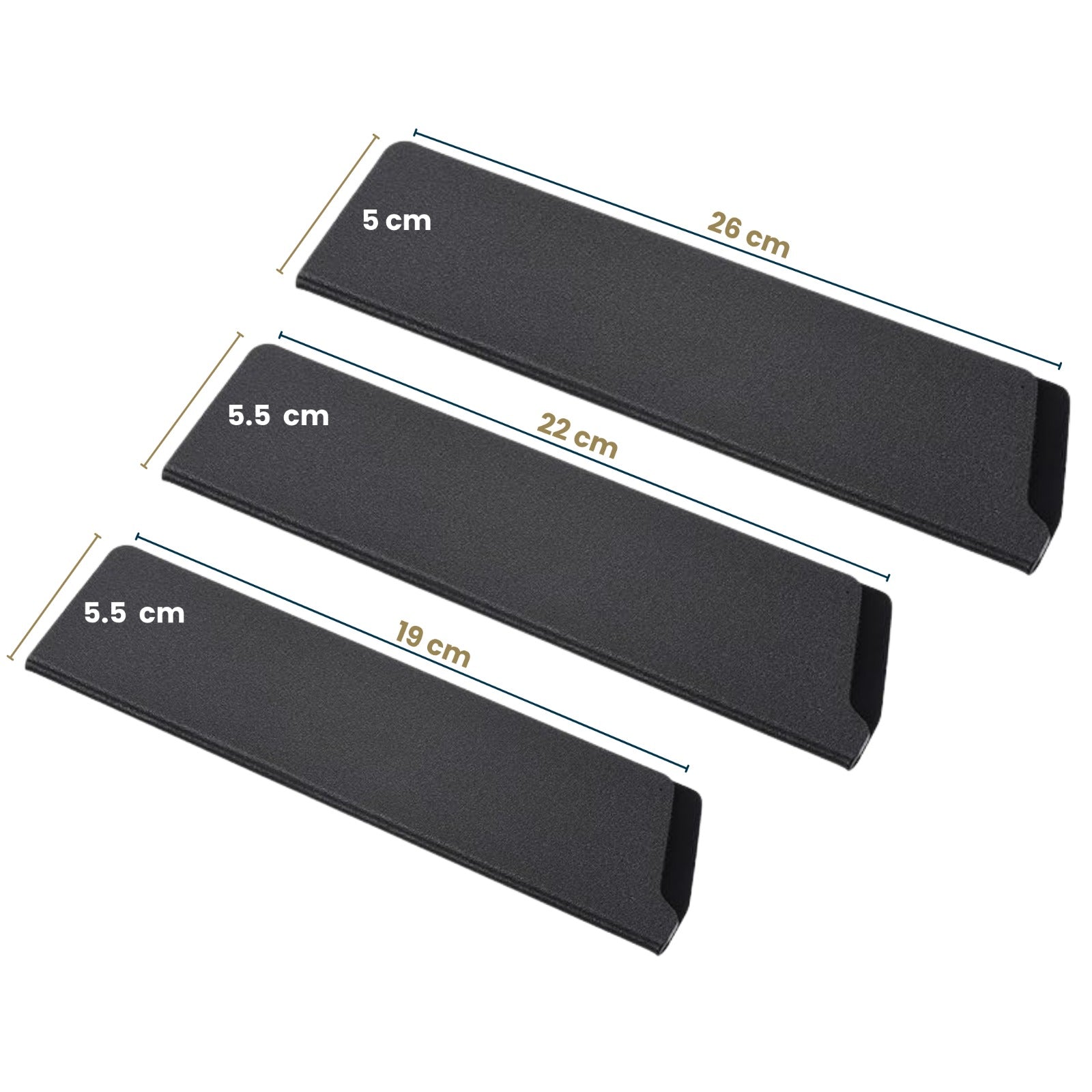 Protector de Hoja para Cuchillo Profesional Negro | 19, 22 y 26 cm