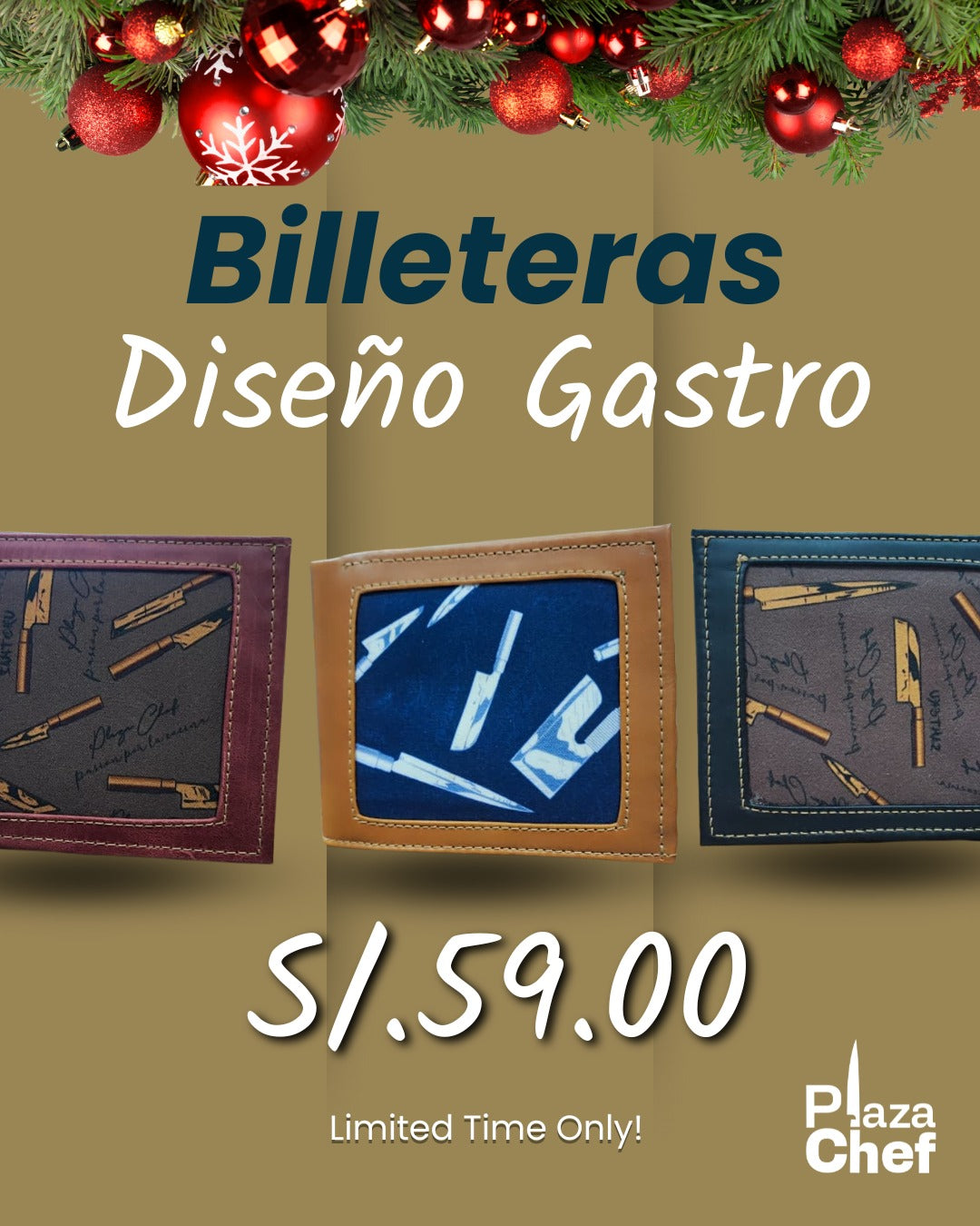 Billetera de Cuero Artesanal Plaza Chef