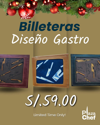 Billetera de Cuero Artesanal Plaza Chef