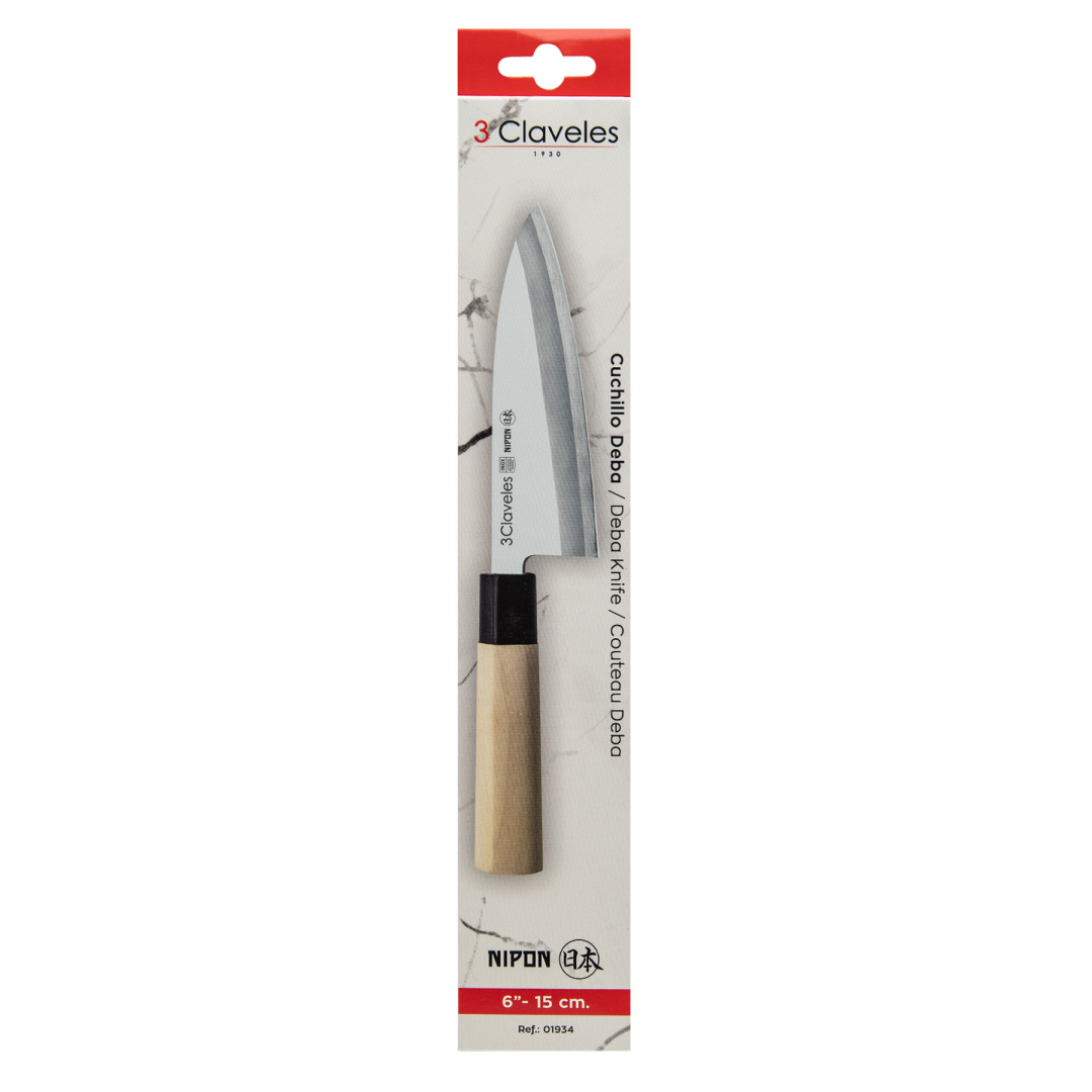 Cuchillo Nipón Deba 21cm - 3 Claveles