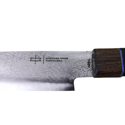 Cuchillo Gyuto de 8", hecho a mano.