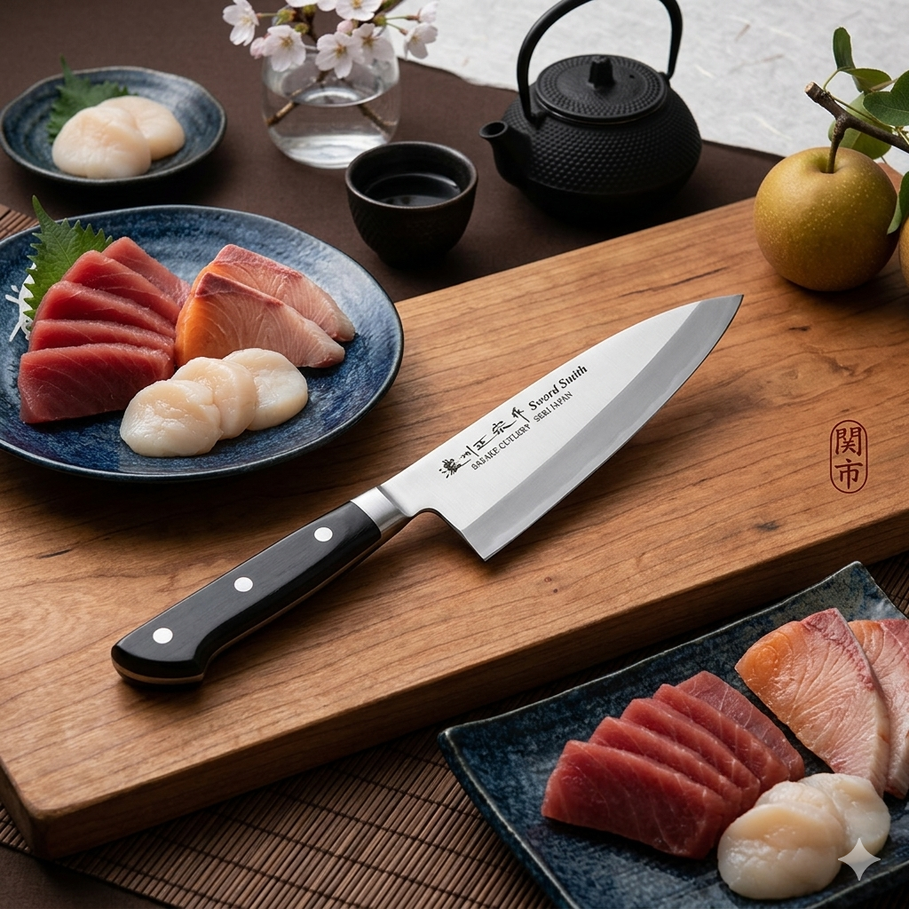 Cuchillo Deba Satoru 16.5 cm Satake (803-694) Cuchillo Japonés para Pescado