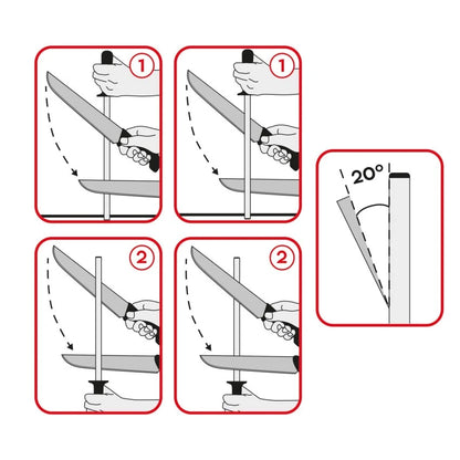 Chaira Profesional Diamantada de 25cm - 3 Claveles