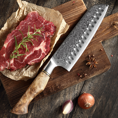 Santoku 7" Alto Carbono (B30-RS)