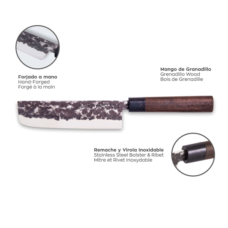 Cuchillo Nakiri 7″ – 3 Claveles Osaka