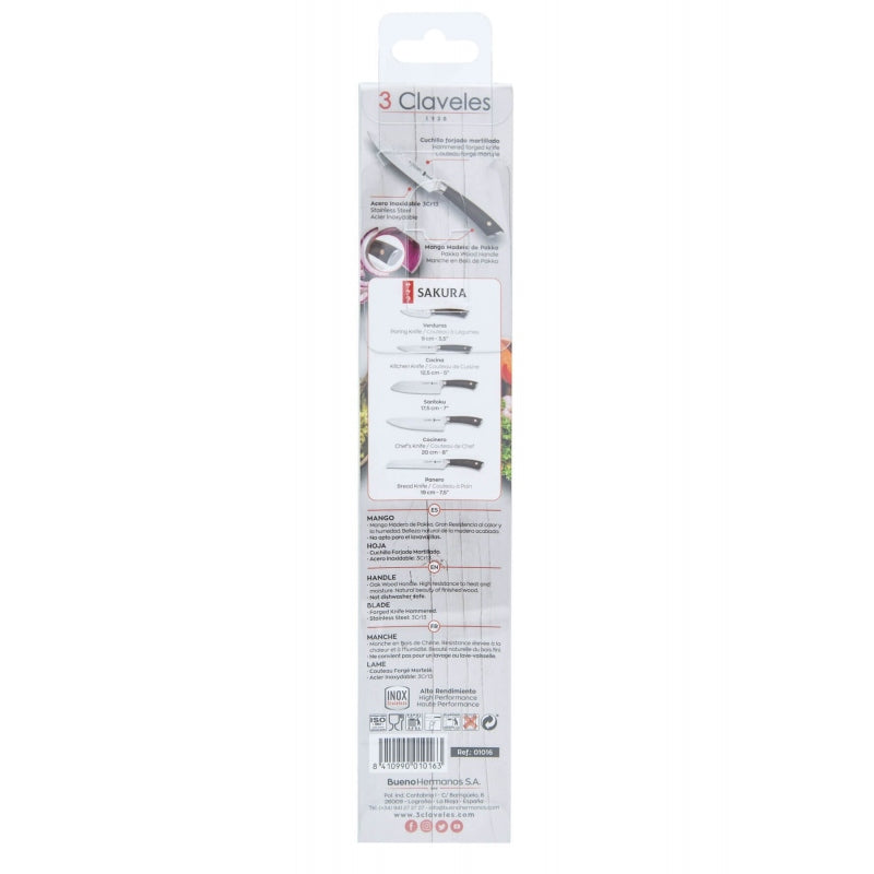 Cuchillo Oficio 5" - 3 Claveles Sakura